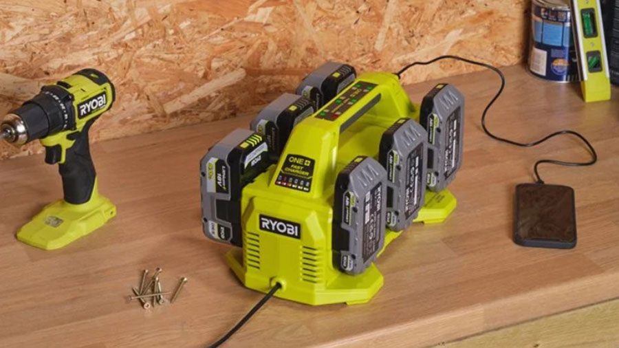 chargeur 6 ports 18 V RC18640 Ryobi chargeur 6 ports 18 V RC18640 Ryobi